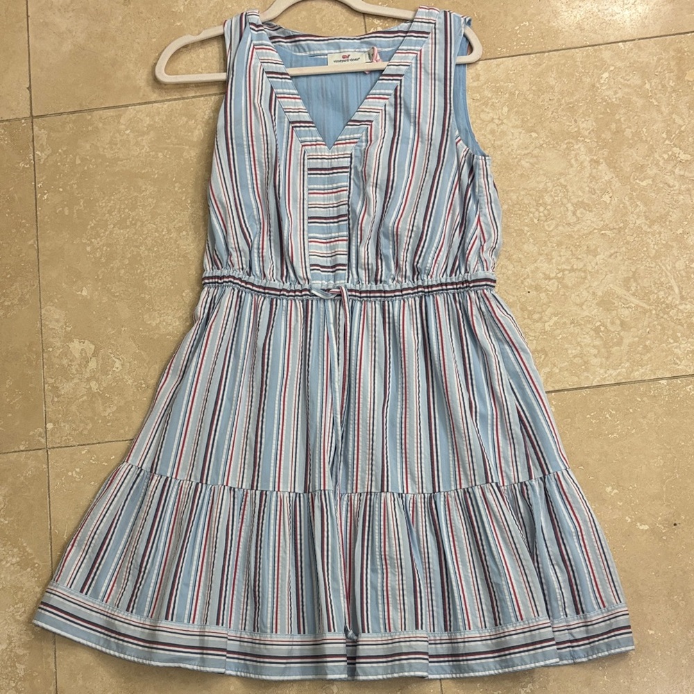 Vineyard Vines Blue and White Striped Dress